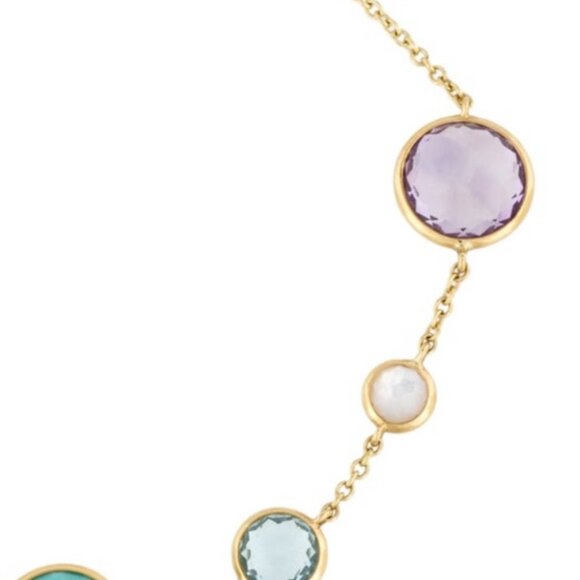 IPPOLITA 18K 750 YELLOW GOLD LOLLITINI 7-STONE LINK BRACELET - Picture 6 of 8